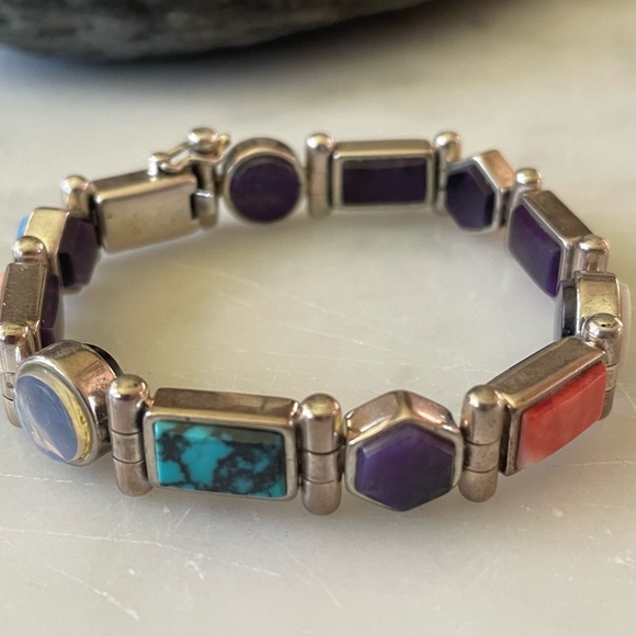 Vintage Native American Link Reversible Bracelet - Picture 9 of 16